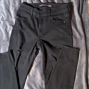 Express high waisted black skinny jeans. Size 6